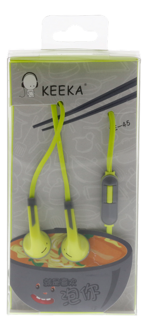 KEEKA HL557 In-Ear Headset, 3.5mm, 1.2m, Green